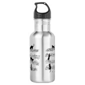 Bouteille D'eau Chat Jouer Note Musique, Chat Musique, Cadeau Chat (Dos)