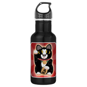 Bouteille D'eau Chat Lucky Tuxedo Illustré Design de dessin
