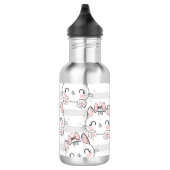 Bouteille D'eau Chat mignon avec chou (Droite)