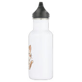Bouteille D'eau Chat Mignon Buvant du Café Design Kawaii (Droite)