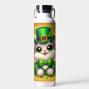 Bouteille D'eau Chat mignon/chaton Saint Patrick's Day