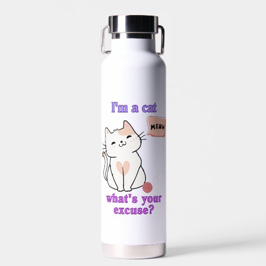 Bouteille D'eau Chat mignon tendance (Avant)