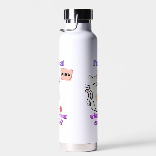 Bouteille D'eau Chat mignon tendance (Plage)