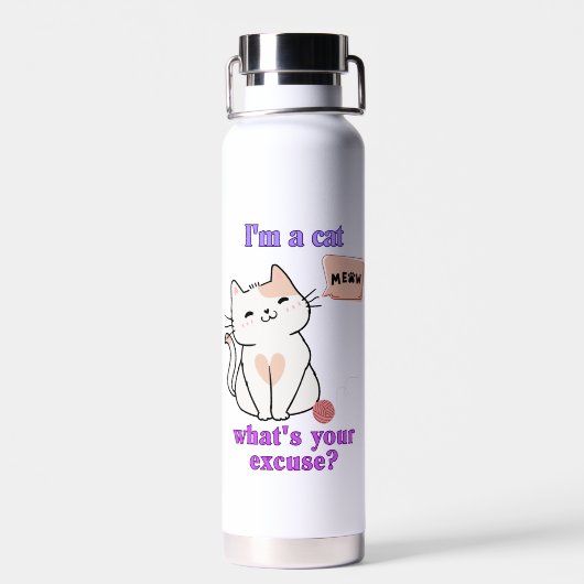 Bouteille D'eau Chat mignon tendance (Arrière)