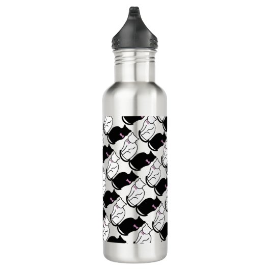 Bouteille D'eau Chat noir et blanc (Droite)