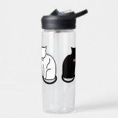 Bouteille D'eau Chat noir et blanc (Gauche)