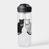 Bouteille D'eau Chat noir et blanc (Extérieur)