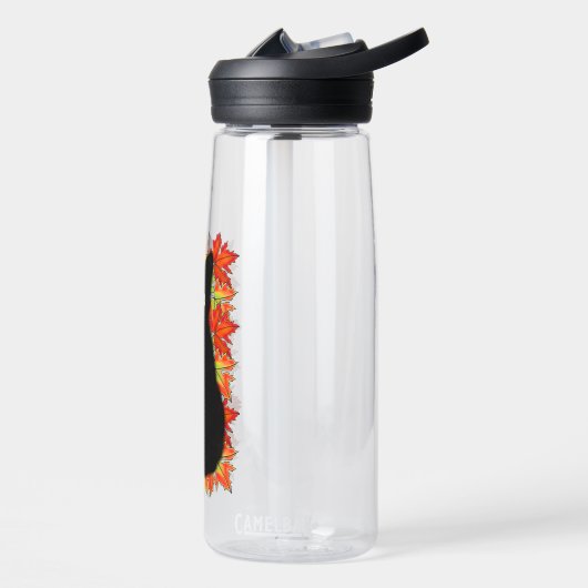 Bouteille D'eau Chat noir, Feuilles d'automne motif, Halloween amu (Gauche)