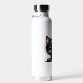 Bouteille D'eau Chat noir kawaii adorable (Plage)