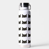 Bouteille D'eau Chat noir qui regarde (Arrière)