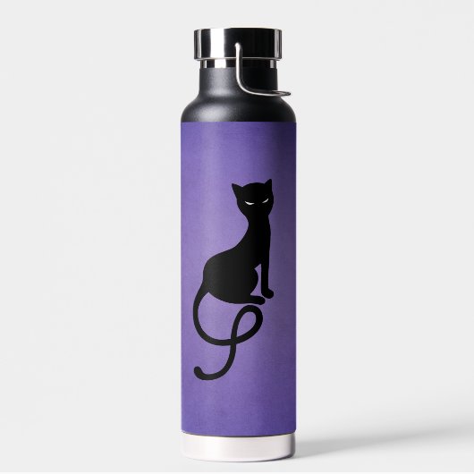 Bouteille D'eau Chat noir violet Élégant Mal Kitty (Gauche)