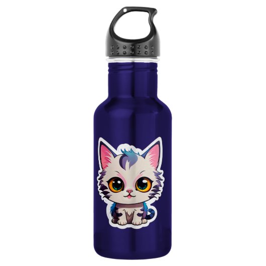 Bouteille d'eau "Chat Pastel Mignon" (Devant)