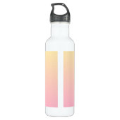 Bouteille D'eau Chat perse blanc en fleurs Personnalisé (Dos)