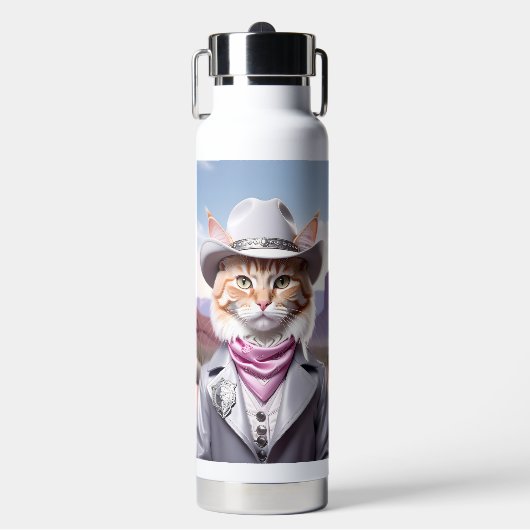 Bouteille D'eau Chat Sheriff (Salle de sport)