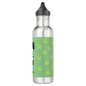 Bouteille D'eau Chat Tuxedo très agréable sur Vert clair (Droite)