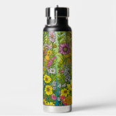 Bouteille D'eau Chat Whimsical Personnalisé et Fleurs (Évier)