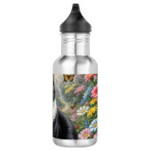 Bouteille D'eau Chaton dans le jardin de fleurs (Droite)