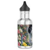 Bouteille D'eau Chaton dans le jardin de fleurs (Gauche)