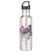 Bouteille D'eau Chaton mignon d'aquarelle (Devant)