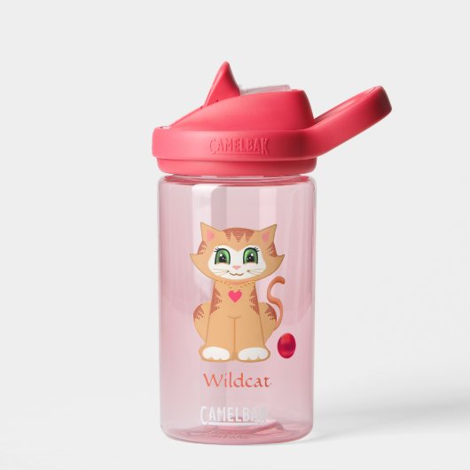 Bouteille d'eau chaton mignon tabby (Gauche)
