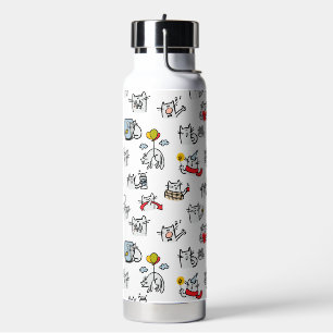 Bouteille D'eau Chats amusants, lait et magie.