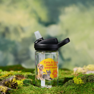 Bouteille D'eau Chats & Chiens Font De La Vie Paw-some !