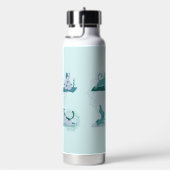 Bouteille D'eau Chats de yoga vert (Évier)