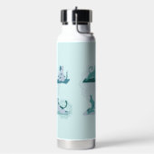 Bouteille D'eau Chats de yoga vert (Gym)
