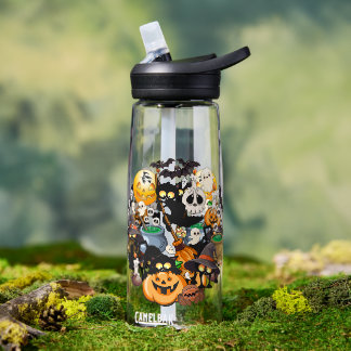 Bouteille D'eau Chats d'Halloween Fête Drôle
