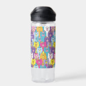Bouteille D'eau Chats en caricature colorés Personnalisez (Arrière)