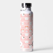 Bouteille D'eau Chats mignons roses Enfants personnalisés (Plage)