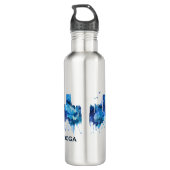 Bouteille D'eau Chattanooga Tennessee Skyline Blue (Dos)