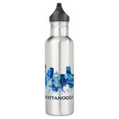 Bouteille D'eau Chattanooga Tennessee Skyline Blue (Droite)