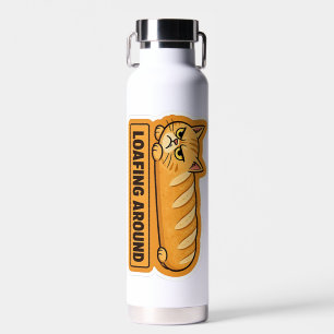 Bouteille D'eau Chatte Drôle de Pain qui Traîne
