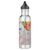 Bouteille D'eau Chaud Air Balloon papa coloré Aquarelle Mug (Droite)