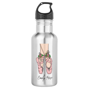 Bouteille D'eau Chaussures en Ballet Rose personnalisées