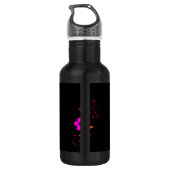 Bouteille D'eau Chaussures haute talon été Fleurs roses chaudes (Dos)