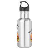 Bouteille D'eau Cheeseburger Oiseau noir cerné (Dos)