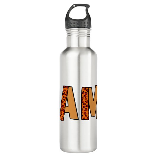 Bouteille D'eau Cheetah Print Leopard Maman (Devant)