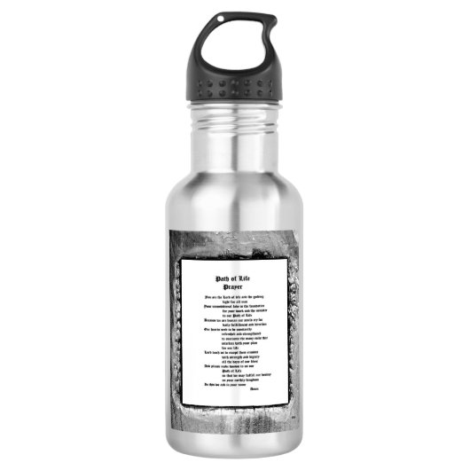 Bouteille D'eau Chemin de la vie Prière (Devant)