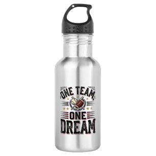 Bouteille D'eau Chemise d'équipe sportive vintage One Team One Dre