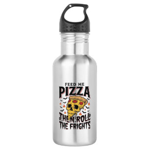 Bouteille D'eau Chemise d'horreur Pizza Gravure Vintage Soirée Cin