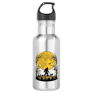 Bouteille D'eau Chemise Halloween Bigfoot Pleine Lune Promenade Ch