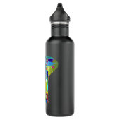 Bouteille D'eau Chemise T Psychadélique Eléphant Multicolore (Droite)