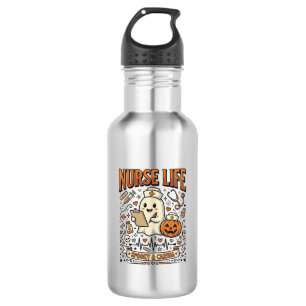 Bouteille D'eau Chemise vintage citrouille fantôme Halloween Nurse
