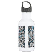 Bouteille D'eau Cherry blossom in white and blue (Dos)