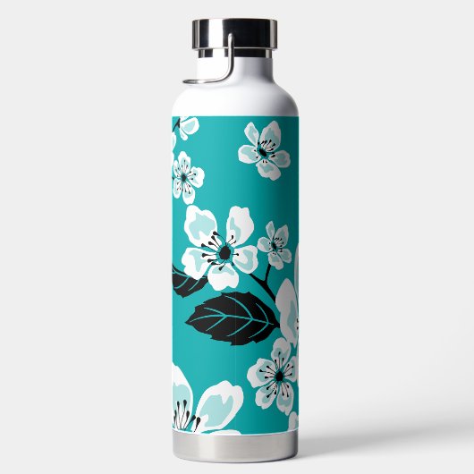 BOUTEILLE D'EAU CHERRY BLOSSOM - SAKURA (TURQUOISE) (Droite)