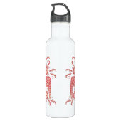 Bouteille D'eau Cheval de Dala suédois Rouge et blanc (Dos)