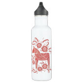 Bouteille D'eau Cheval de Dala suédois Rouge et blanc (Droite)