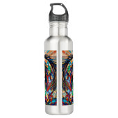 Bouteille D'eau Cheval de mosaïque en verre à plusieurs couleurs 1 (Dos)